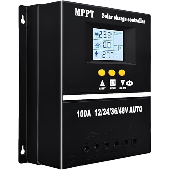 100A MPPT Solar Charge Controller with LCD Display