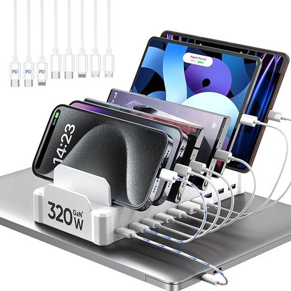 Zobirez 10-Port 320W Multi-Device Charging Station