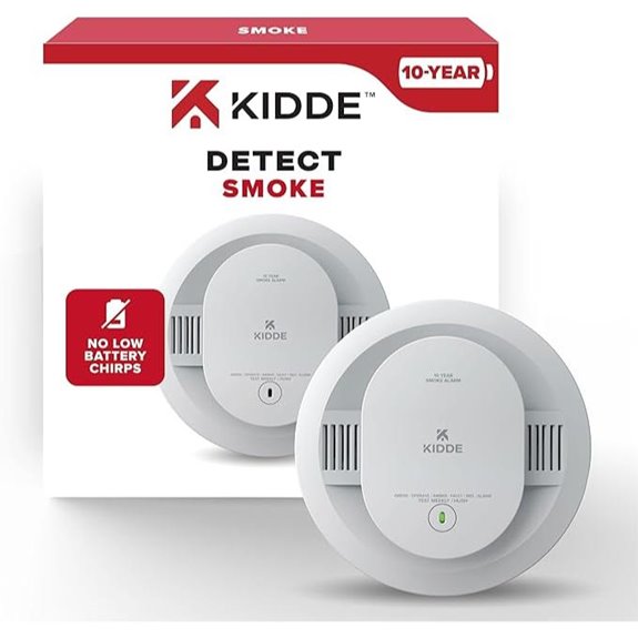 Kidde Smoke Detector 10-Year Battery Powered LED Warning Light Indicators