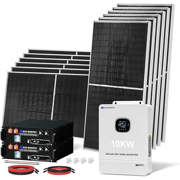 ECO-WORTHY 10KW Off-Grid Solar Kit with Batteries