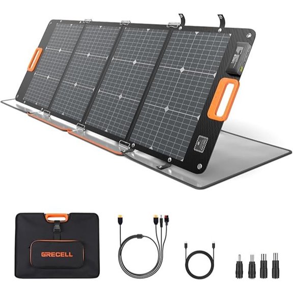 GRECELL 120W Foldable Solar Panel with USB & DC