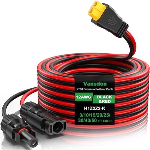 12AWG XT60 Solar Cable for RV and Power Stations