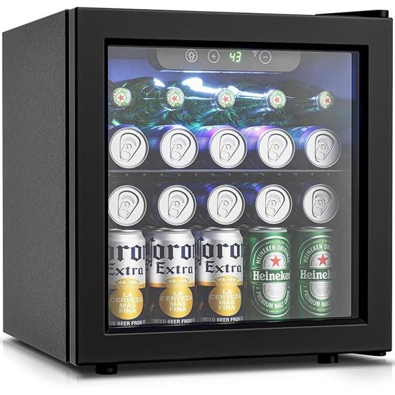 12-Bottle & 50-Can Beverage Cooler Refrigerator