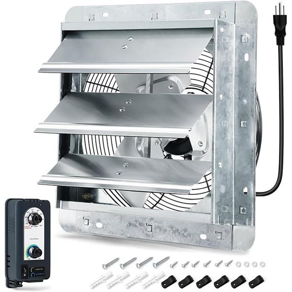 12-Inch Exhaust Fan with Thermostat & Speed Control