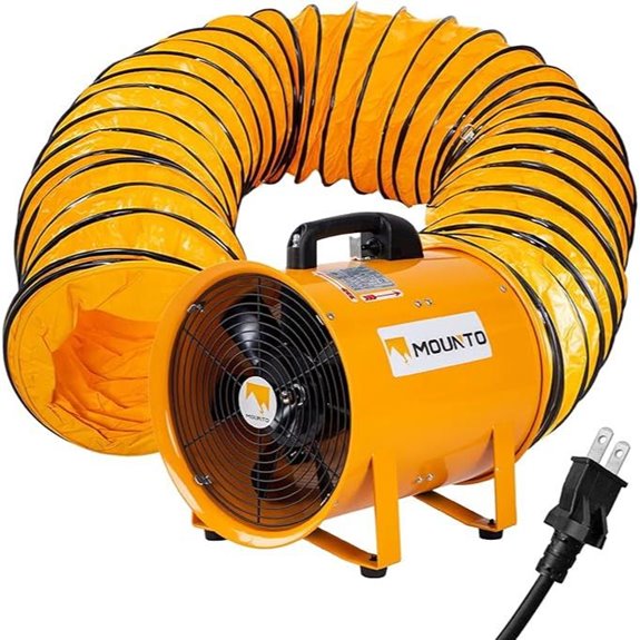 MOUNTO 12-Inch Heavy Duty Axial Fan with Hose