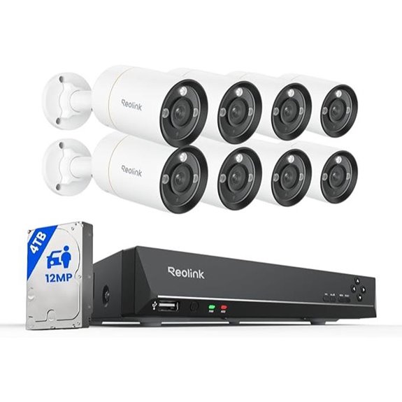 REOLINK 12MP PoE Security Camera System (8 Cameras)