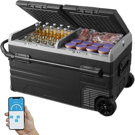 VEVOR 12V Car Refrigerator with Dual Zone Cooling