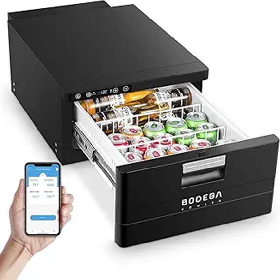 BODEGACOOLER 12V Portable RV Fridge with App Control