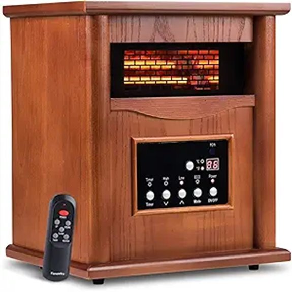 Lifeplus 1500W Infrared Space Heater with Remote