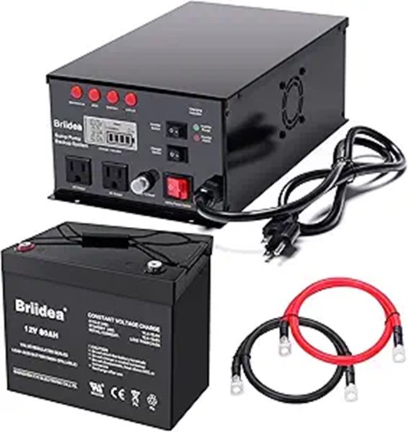 Briidea 1500W Sump Pump Battery Backup System