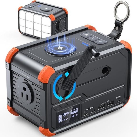 BROWEY 153Wh Portable Power Station with Solar and Wireless