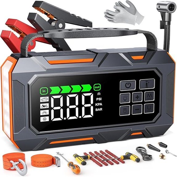 TREKURE 16-in-1 Car Jump Starter & Air Compressor
