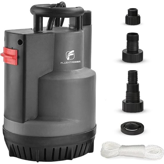 FluentPower 1/2HP Submersible Sump Pump with Float