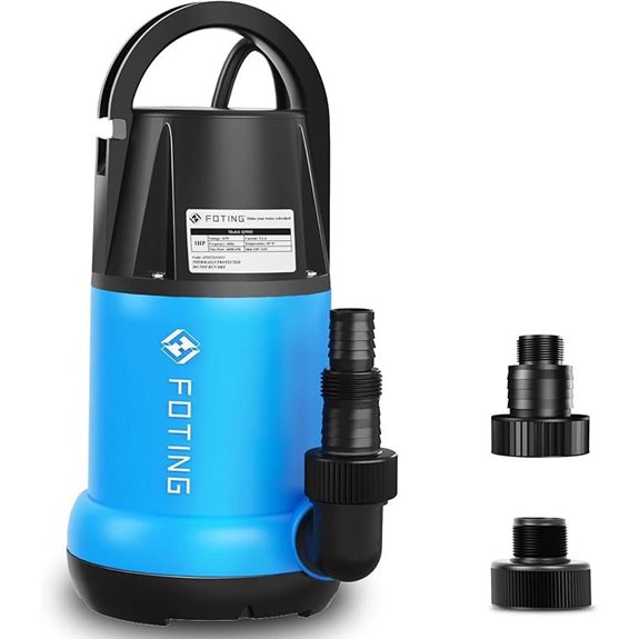 FOTING 1HP Submersible Water Pump with 10ft Cord
