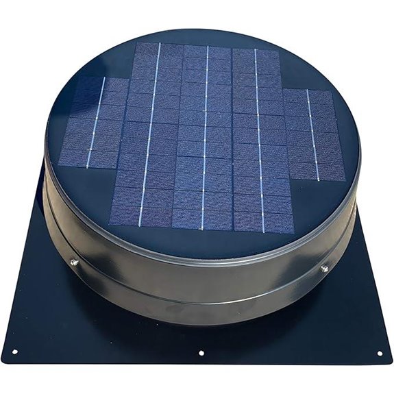 Remington Solar 20 Watt Roof Mount Solar Attic Fan - Round Series