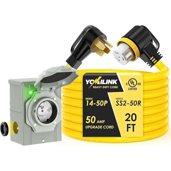 50 Amp 20ft Generator Cord with Twist Locking