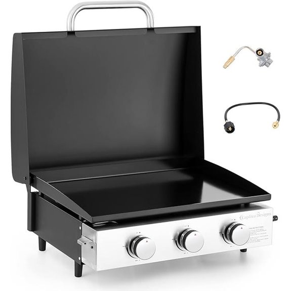 Captiva 22-Inch Flat Top Grill with Cast Iron
