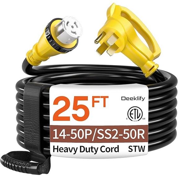 25FT 50 Amp RV Generator Extension Cord