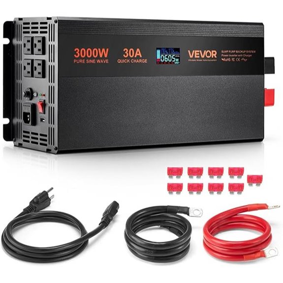 VEVOR 3000W Sump Pump Backup System with LCD