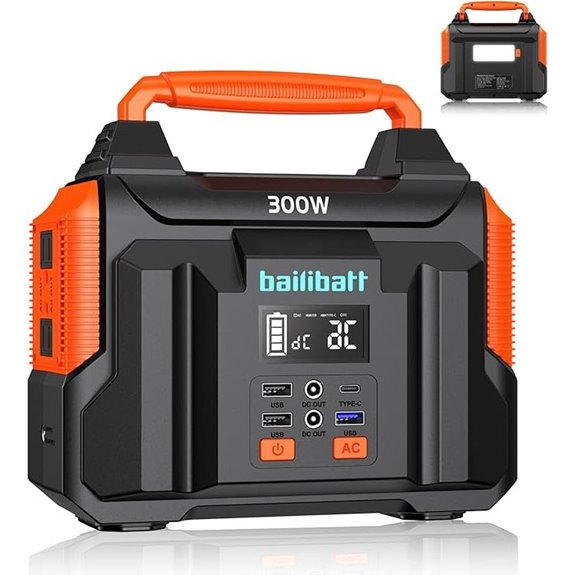 Portable 300W Lithium Power Station for Camping and Travel