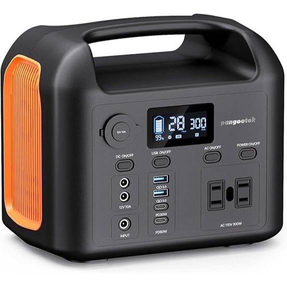 Portable 300W LiFePO4 Solar Power Station 299Wh