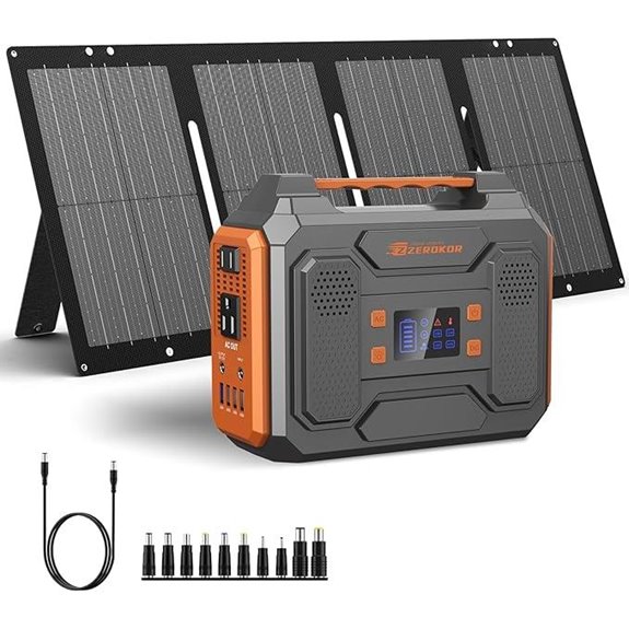 Portable 300W Solar Generator with Panel and Outlets