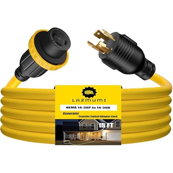 30 Amp Generator Extension Cord 15FT NEMA L14-30P/R