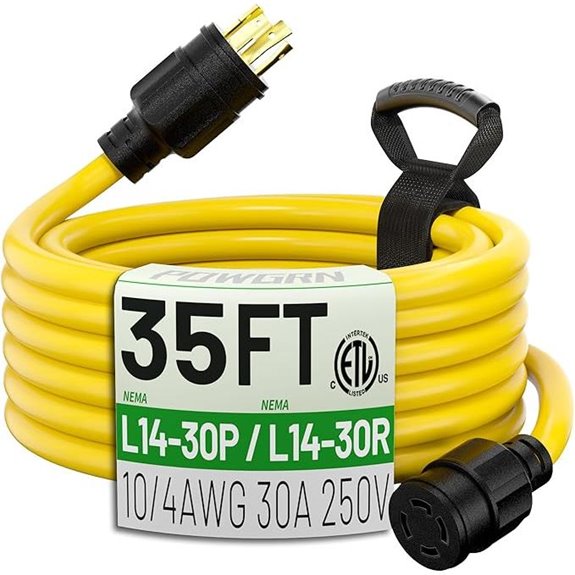POWGRN 30-Amp Generator Extension Cord 35ft