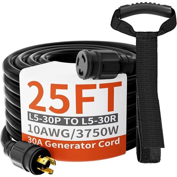 Huanchain 30A Generator Cord 25ft Waterproof ETL Listed