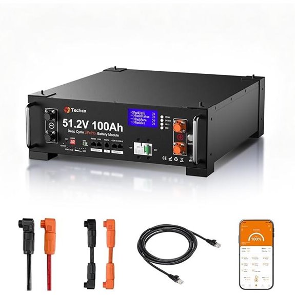 48V 100Ah LiFePO4 Battery with BMS and Inverter