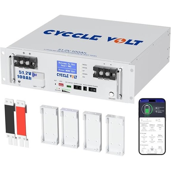 48V 100Ah LiFePO4 Battery with App & WiFi