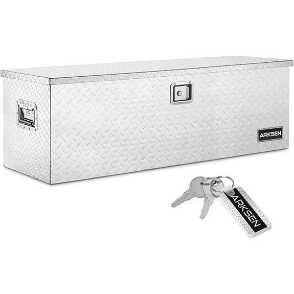 ARKSEN 49-Inch Aluminum Diamond Plate Toolbox