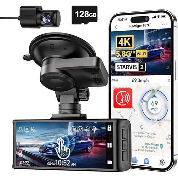 REDTIGER 4K Starvis Dash Cam with GPS and WiFi