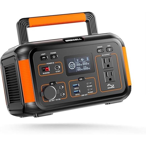 GRECELL 500W Portable Power Station with Solar