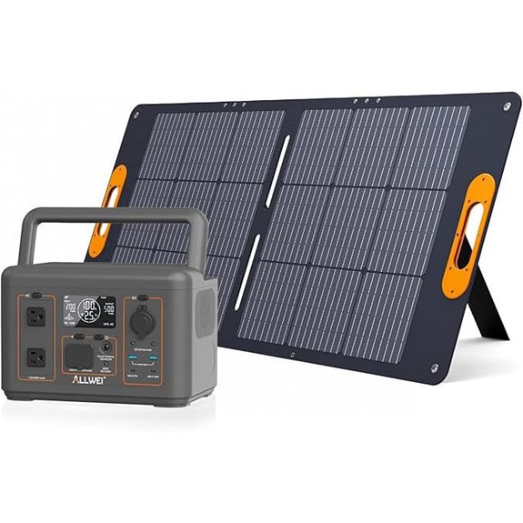 ALLWEI 500W Solar Generator with 100W Panel