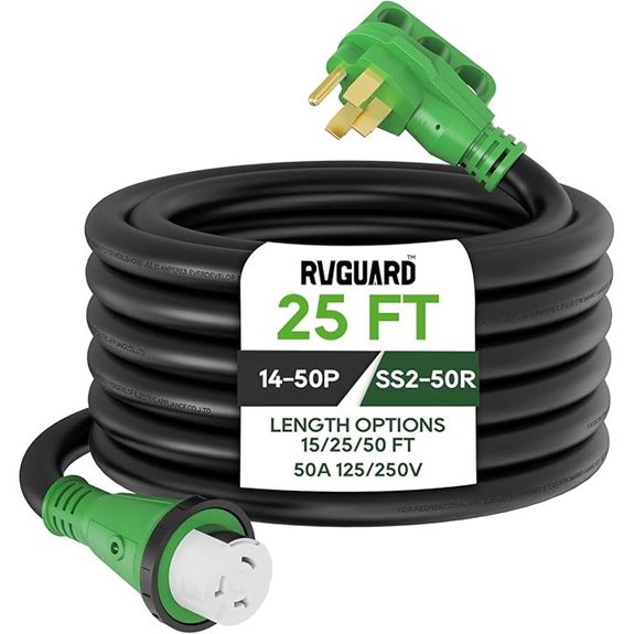 RVGUARD 50 Amp 25ft RV Power Cord with LED