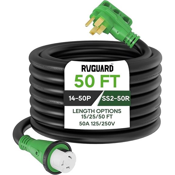 RVGUARD 50 Amp 50ft RV Power Cord with LED
