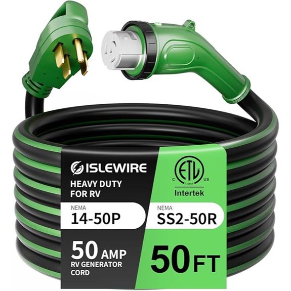 50 Amp 50ft RV Power Cord with LED Indicator