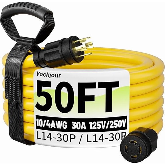 50FT 30A Generator Extension Cord with Twist Lock