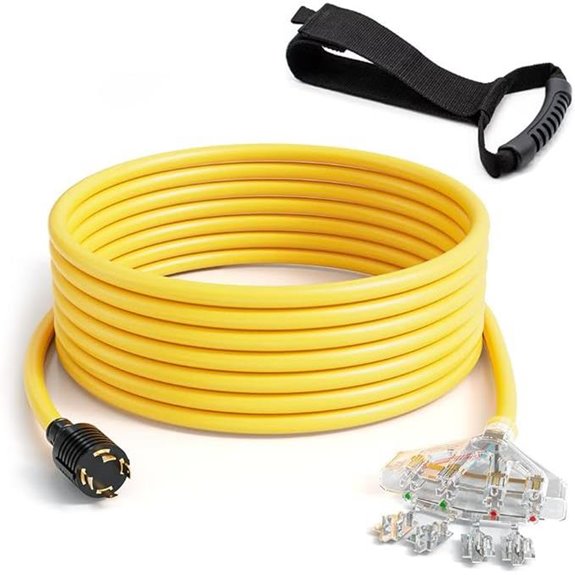 50Ft Generator Power Extension Cord 30A 125/250V