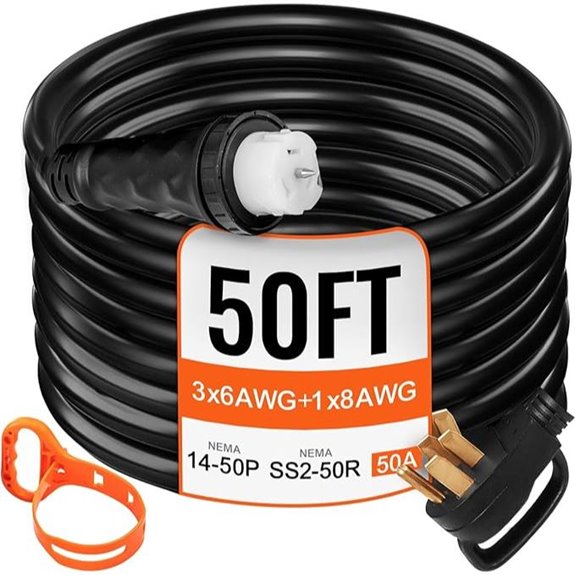 VEVOR 50FT 50 Amp Generator Extension Cord