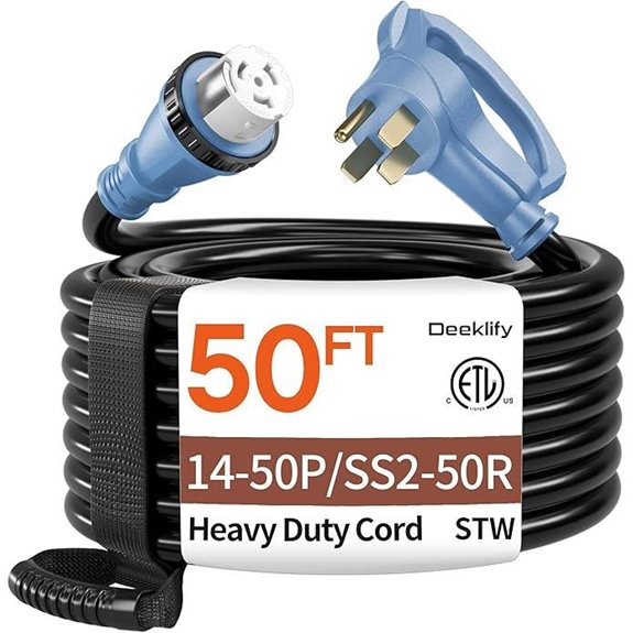 50FT 50 Amp Generator Cord with Twist Lock