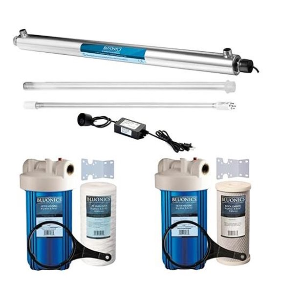 55W UV Water Filter System with Sediment & Carbon Filters