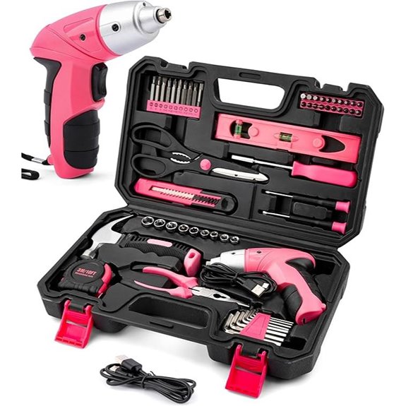 Electric Screwdriver 58pc Cordless Tool Set with Box