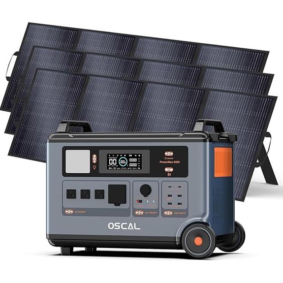 OSCAL 6000W Solar Generator with 3 Panels