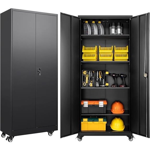 SISESOL 75in Metal Rolling Garage Storage Cabinet