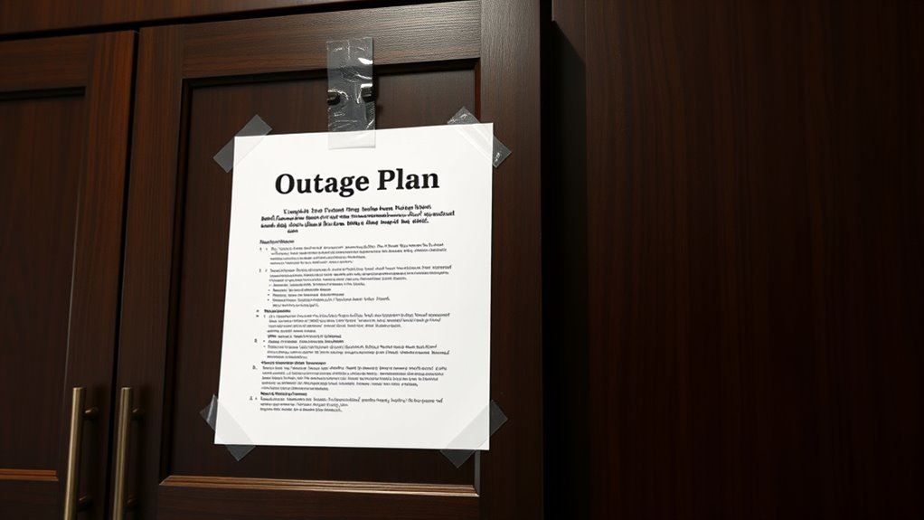 accessible outage plan display