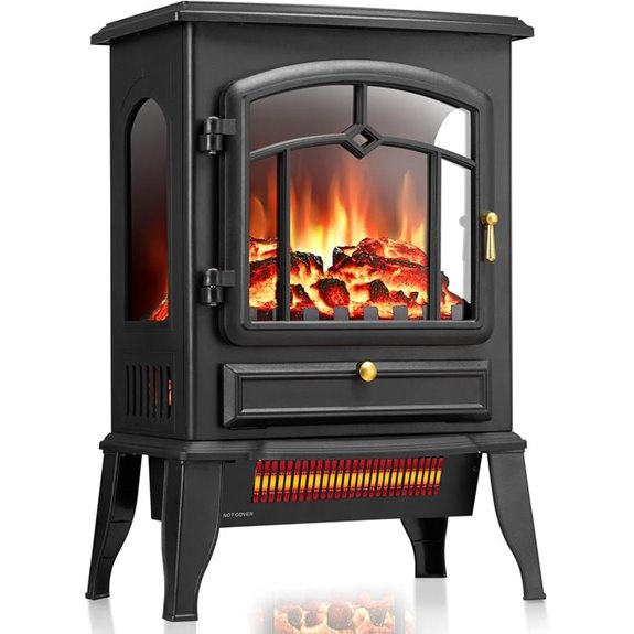 ZAFRO Electric Fireplace Stove with Adjustable Flame