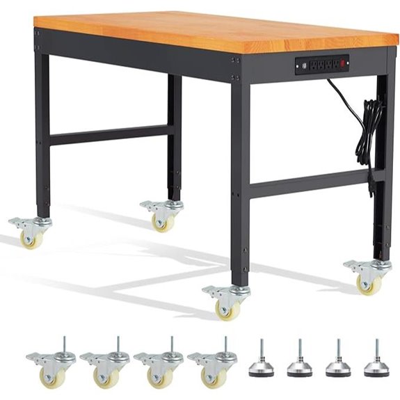 HABUTWAY Adjustable Rolling Workbench 48 x 24