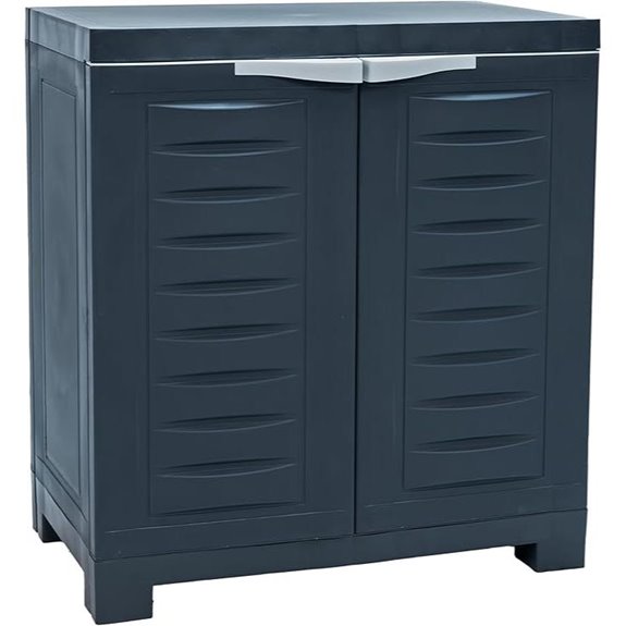 Sunnydaze Garage Storage Cabinet with Adjustable Shelf